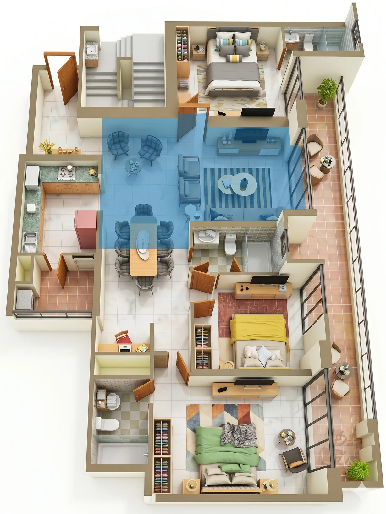 Godrej Heritage Estate 3 BHK floor plan