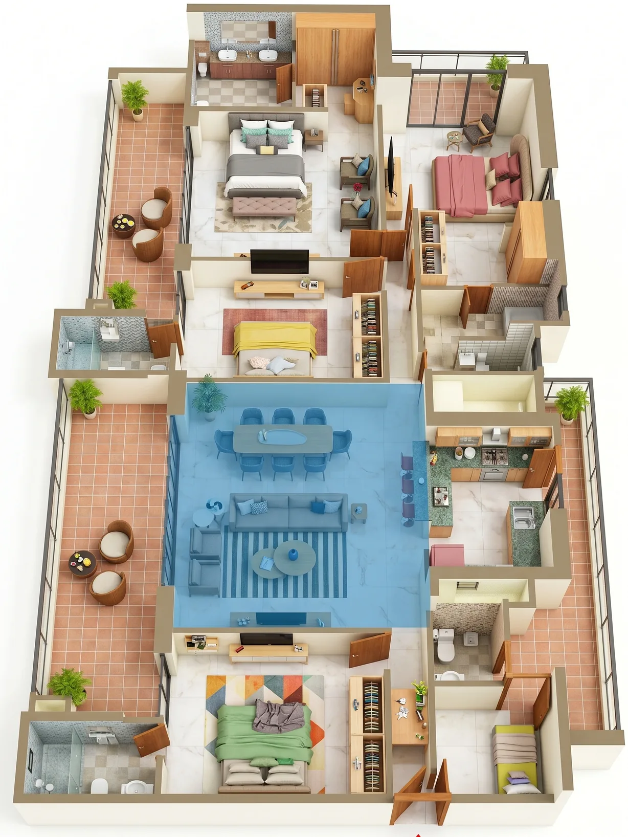 Godrej Heritage Estate 4 BHK floor plan